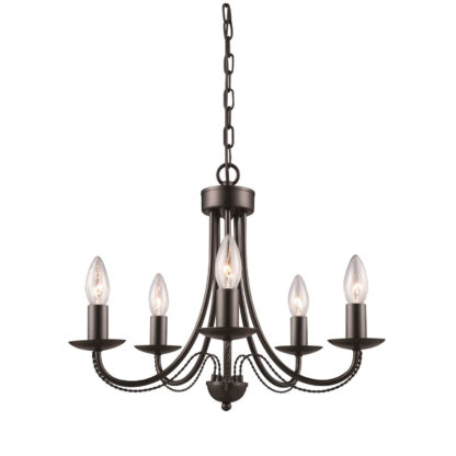 An Image of Audrey 5 Light Pendant Black