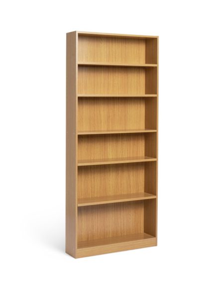 An Image of Habitat Maine 5 Shelf Tall Wide Bookcase - White
