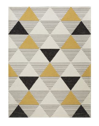 An Image of Argos Home Triangle Rug - 120x170cm - Mustard