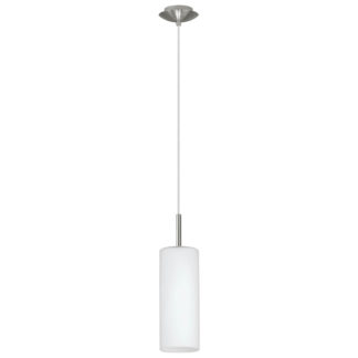 An Image of Eglo Troy 3 (1 Light) Pendant Light - Satin Nickel