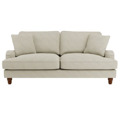 An Image of Beatrice Fabric 3 Seater Sofa Charcoal
