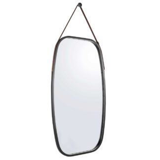 An Image of Black Oblong Mirror, Black