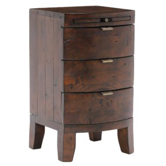 An Image of Navajos Reclaimed Wood 3 Drawer Bedside, Chestnut