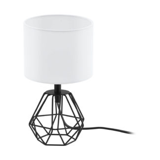 An Image of Eglo Carlton Black Steel Geometric Table Lamp