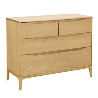 An Image of Ercol Rimini 4 Drawer Low Wide Chest
