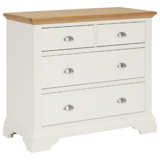 An Image of Carrington 2+2 Drawer Chest, Ivory and Oak