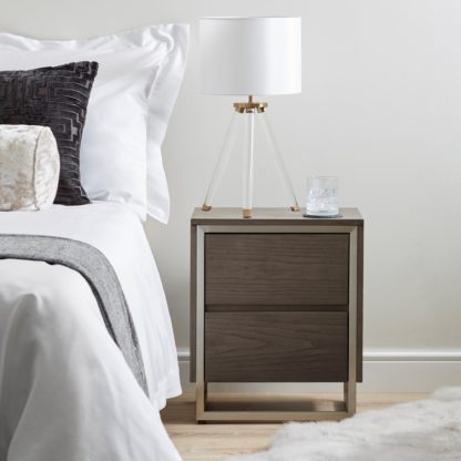 An Image of Logan Bedside Table Grey