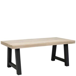 An Image of Beach Garden 240cm Dining Table Graphite And Aged Teak