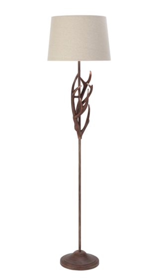 An Image of Argos Home Antler Floor Lamp - Natural