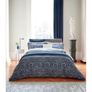 An Image of Cadenza Duvet Cover - Single - Indigo