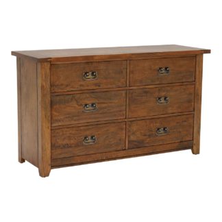 An Image of New Frontier Mango Wood 6 Drawer Chest