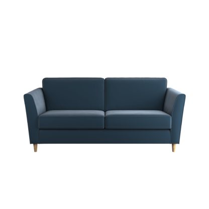 An Image of Greenwich Velvet 3 Seater Sofa Emerald