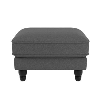 An Image of Beatrice Fabric Footstool Charcoal