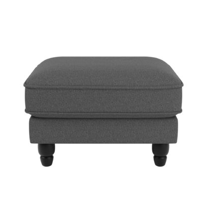 An Image of Beatrice Fabric Footstool Charcoal