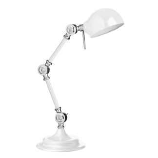 An Image of Library White Adjustable Table Lamp