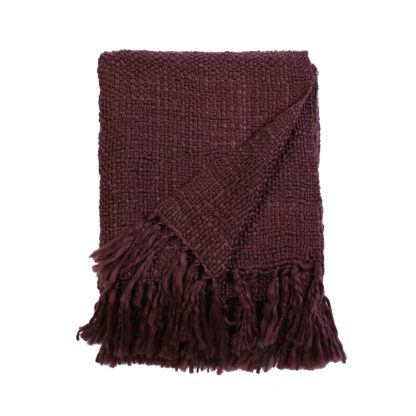An Image of Country Living Boucle Throw - 130x150cm - Grape