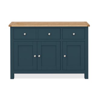 An Image of Bromley Blue Large Sideboard Blue and Brown