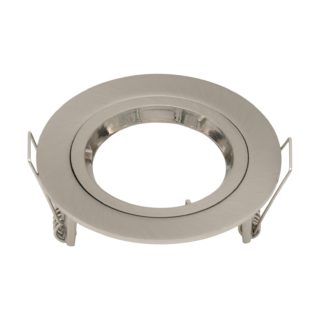 An Image of Gu10 Single Fixed Downlight - Brushed Nickel