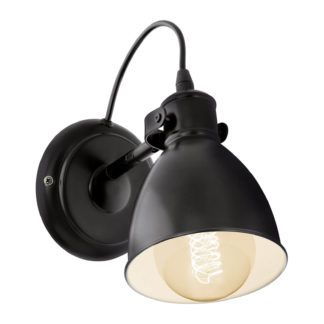 An Image of Eglo Priddy Wall Light - Black