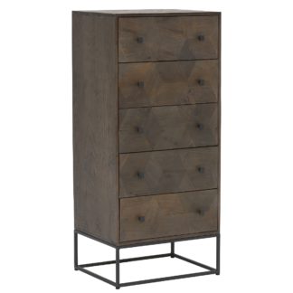 An Image of Mojave 5 Drawer Chest, Mango Wood