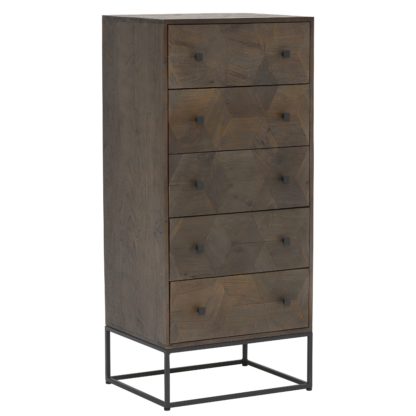 An Image of Mojave 5 Drawer Chest, Mango Wood