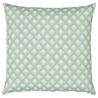 An Image of Homebase Outdoor Scatter Cushion in Geometric Green