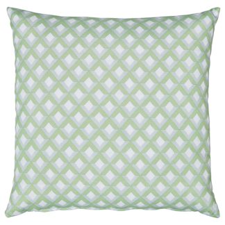 An Image of Homebase Outdoor Scatter Cushion in Geometric Green