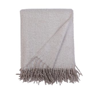 An Image of Country Living Herringbone Throw - Latte - 150x183cm