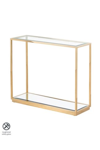 An Image of Rippon Brass Rectangular Console Table