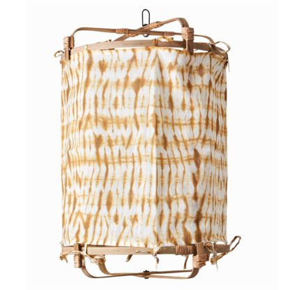 An Image of Hanging Tie Dye Decorative Shade, Mustard