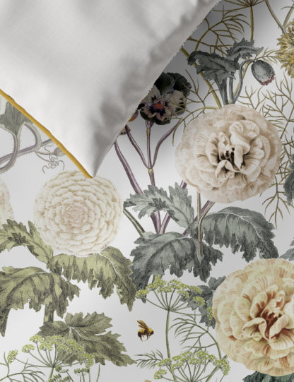 An Image of M&S Pure Cotton Floral Piped Edge Bedding Set