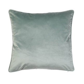 An Image of Velvet Cushion - Sage Green