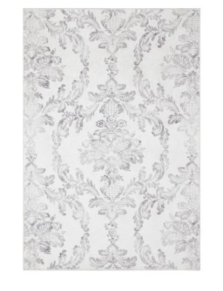 An Image of Argos Home Vintage Damask Rug - 170x120cm - Grey