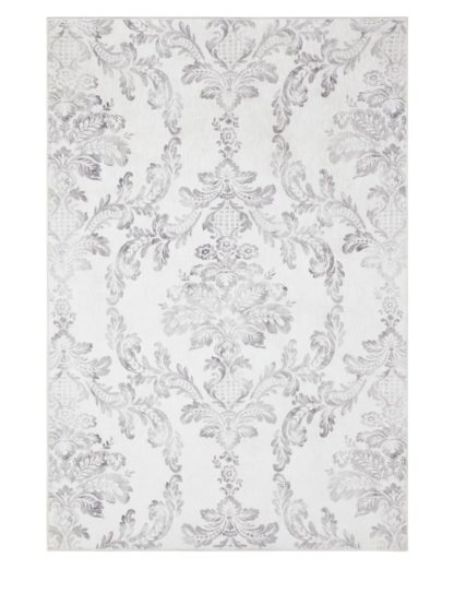 An Image of Argos Home Vintage Damask Rug - 170x120cm - Grey