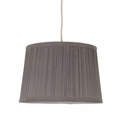 An Image of Freya Mushroom Pleat Lamp Shade - Duck Egg