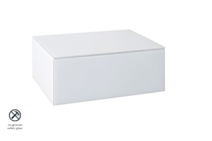 An Image of Inga White Floating Bedside Table / Shelf / Storage System
