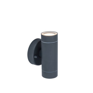 An Image of Lutec Rado Up And Down Outdoor Wall Light In Dark Graphite