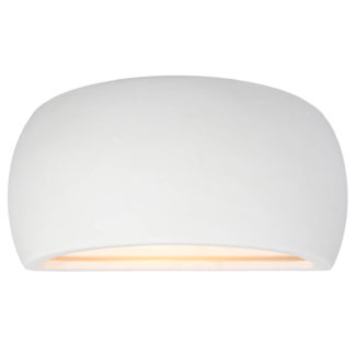 An Image of Adelie Ceramic Curved Wall Light