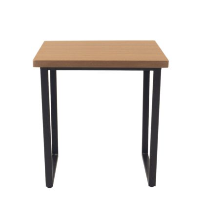 An Image of Vixen Compact Square Dining Table Black and white