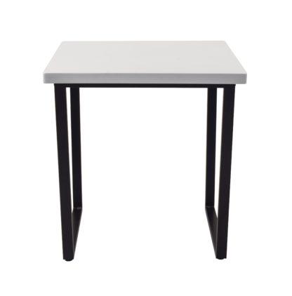 An Image of Vixen Compact Square Dining Table Black and white