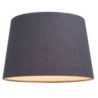An Image of Linen Taper Lamp Shade - Charcoal - 30cm