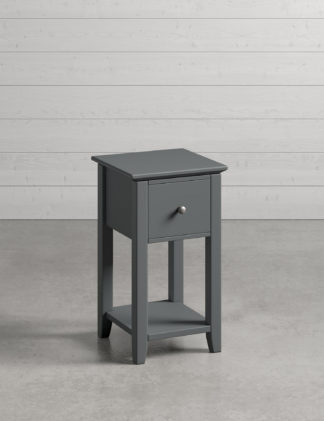 An Image of M&S Set of 2 Hastings Dark Grey Small Bedside Tables
