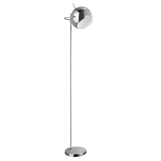 An Image of Chrome and White Inside Floor Lamp