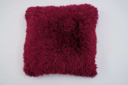 An Image of Argos Home Eyelash Luxe Cushion - Red