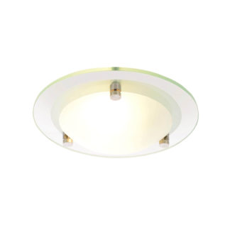 An Image of Draco Round Flush Small Bathroom Light