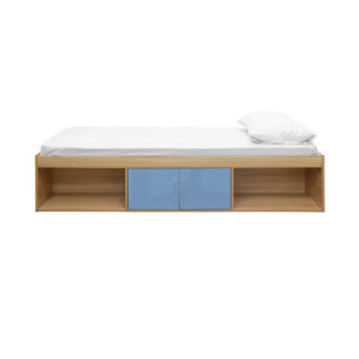 An Image of Dakota Cabin Bed Oak - Blue