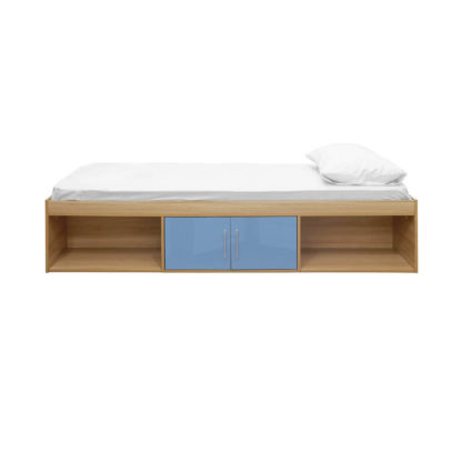 An Image of Dakota Cabin Bed Oak - Blue