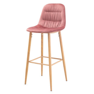 An Image of Harper Bar Stool - Vintage Pink - Pack of 2