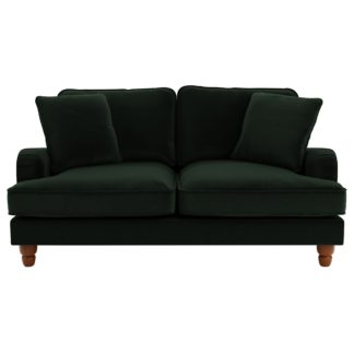 An Image of Beatrice Velvet 2 Seater Sofa Bottle (Green)