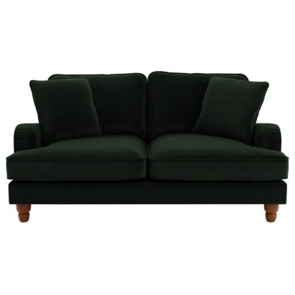 An Image of Beatrice Velvet 2 Seater Sofa Bottle (Green)